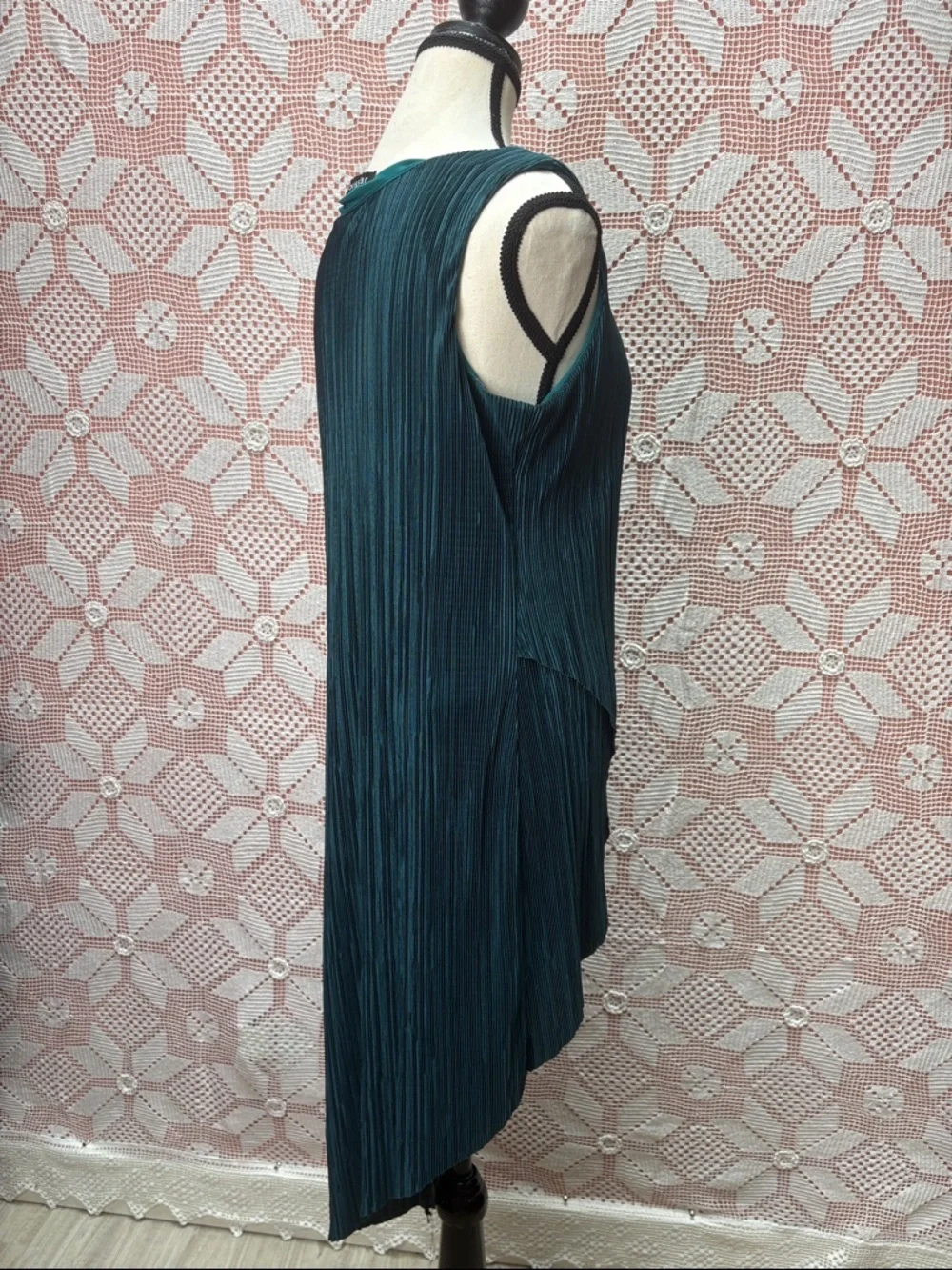 Jessica Pleated Asymmetrical Tunic Top – Teal | Size L (16) - Picture 6 of 10